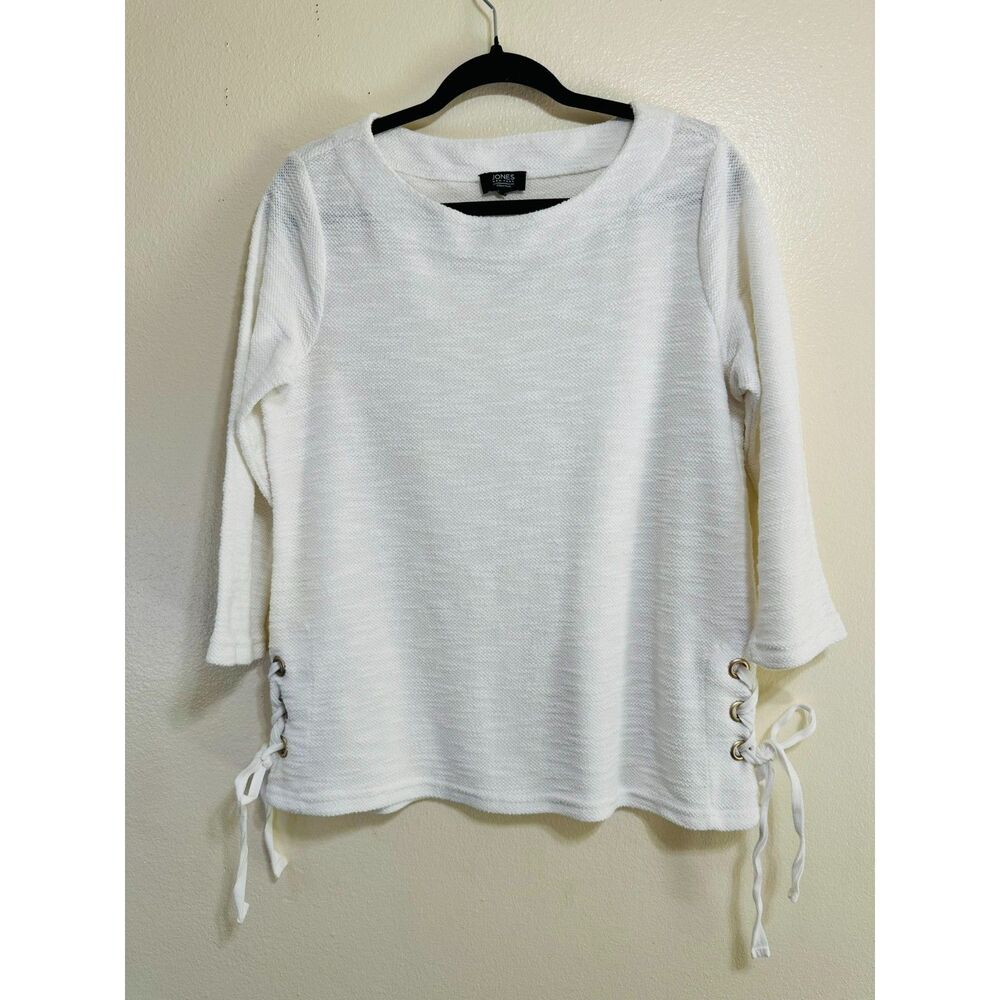 Jones New York Women's Y2K Lightweight Side Tie 3/4 Sleeve Tunic, Size L